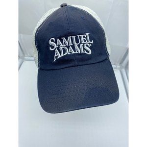 Samuel Adams Blue Mesh-back Baseball Cap Hat Hook Loop Adjustable Comfortable
